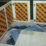 Rubber Floor Mat with Runner Geometric Pattern - Digit Lounge