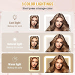 Compact Makeup Vanity With LED Mirror