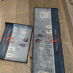 Rubber Floor Mat with Runner Geometric Pattern - Digit Lounge